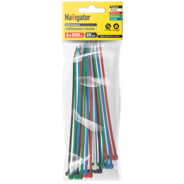 Хомут 14 119 NCT-036-200-25-C (уп.25шт) цветной Navigator 14119