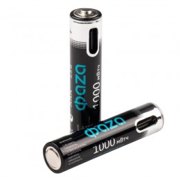 Аккумулятор литиевый AAA 1.5В Li-Ion 1000мВт.ч 660мА.ч зарядка от Type-C шнур в комплекте BL-2 (уп.2шт) ФАZА 5061637