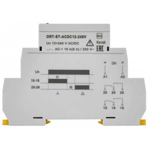 Реле пуска звезда-треугольник ORT 12-230В AC/DC IEK ORT-ST-ACDC12-240V