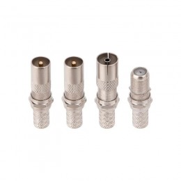 Комплект для ТВ оборудования антенный телевизионный удлинитель ТВ 10м с F-разъемами и ТВ-переходниками Rexant 06-3090