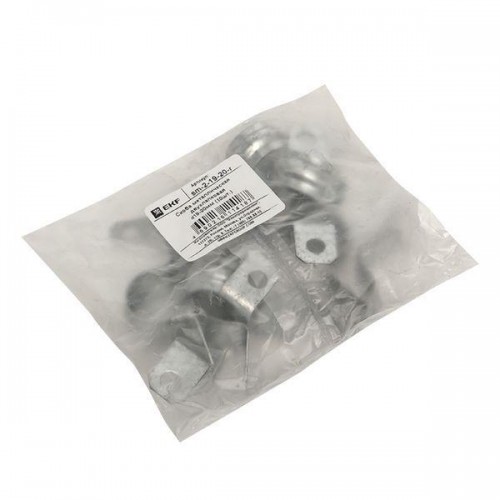 Скоба крепежная двухлапковая d19-20мм метал. (уп.10шт) PROxima EKF sm-2-19-20-r