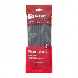 Хомут P6.6 4.8х200 FlexLock стандартный черн. (уп.100шт) PROxima EKF plc-fl-ctsb-4.8x200