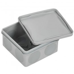 Коробка распаячная ОП КМ42455 100х100х50мм IP67 8 вводов сер. IEK UKO21-100-100-050-K41-66