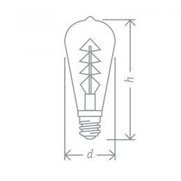 Лампа светодиодная 61 628 NLL-F-ST64-4-230-2.5K-E27-SPIRAL 4Вт грушевидная прозрачная 2500К тепл. бел. E27 180лм 176-264В Navigator 61628