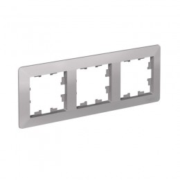 Рамка 3-м AtlasDesign Air алюм./дым. черн. SE ATN220303