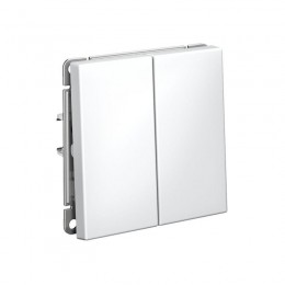 Выключатель 2-кл. ArtGallery 10AX быстрозажим. клем. механизм бел. SE GAL000151S