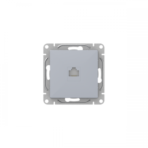 Розетка компьютерная 1-м СП Эпика RJ45 кат.5 механизм алюм. EKF UP1-SOA-RJ45-5