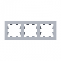 Рамка 3-м Эпика пластик алюм. EKF UP1-FPA-03