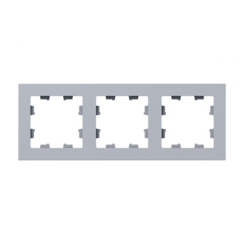 Рамка 3-м Эпика пластик алюм. EKF UP1-FPA-03