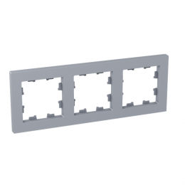 Рамка 3-м Эпика пластик алюм. EKF UP1-FPA-03