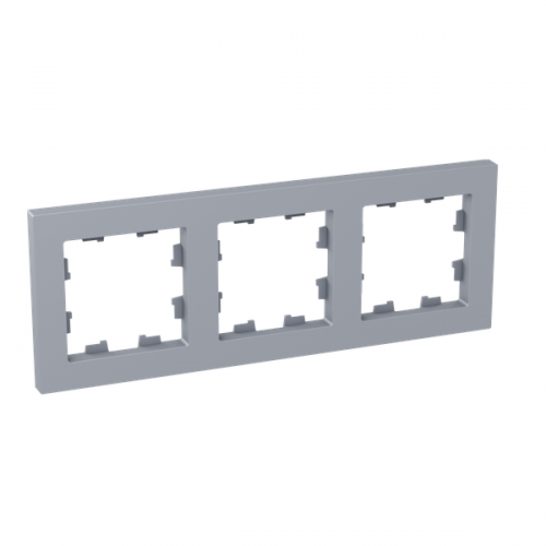 Рамка 3-м Эпика пластик алюм. EKF UP1-FPA-03
