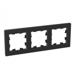 Рамка 3-м Эпика пластик черн. EKF UP1-FPB-03