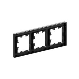 Рамка 3-м Эпика пластик черн. EKF UP1-FPB-03