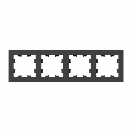 Рамка 4-м Эпика пластик черн. EKF UP1-FPB-04