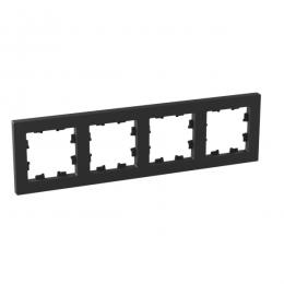 Рамка 4-м Эпика пластик черн. EKF UP1-FPB-04