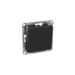 Выключатель 2-кл. СП Эпика механизм черн. EKF UP1-SWB-20