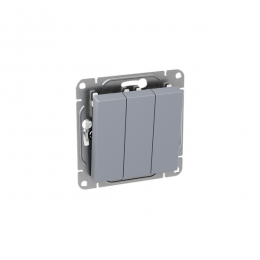 Выключатель 3-кл. СП Эпика механизм алюм. EKF UP1-SWA-31