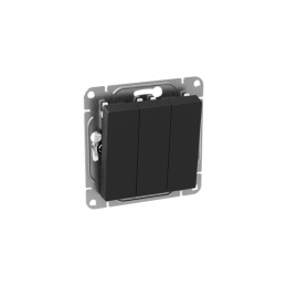 Выключатель 3-кл. СП Эпика механизм черн. EKF UP1-SWB-31