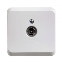 Розетка телевизионная TV 1-м ОП Этюд бел. SE TVA-002B