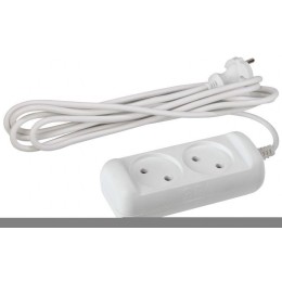 Удлинитель 2х1.5м без заземл. 10А IP20 U-2-1.5m-2х1 ПВС 2х1 Эра Б0028359