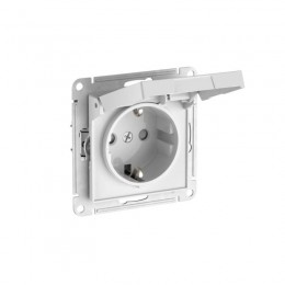 Розетка AtlasDesign 16А IP20 с заземл. защ. шторки с крышкой быстрозажим. клем. механизм бел. SE ATN000146S