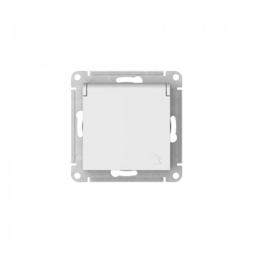 Розетка AtlasDesign 16А IP20 с заземл. защ. шторки с крышкой быстрозажим. клем. механизм бел. SE ATN000146S
