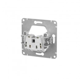 Розетка Glossa 16А без заземл. быстрозажим. клем. механизм бел. SE GSL000141S