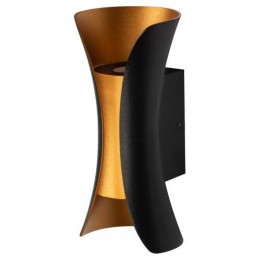 Светильник светодиодный WL42 BK+GD 6Вт 3500К IP54 для интерьера/фасадов черн./зол. Эра Б0054420