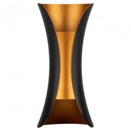 Светильник светодиодный WL42 BK+GD 6Вт 3500К IP54 для интерьера/фасадов черн./зол. Эра Б0054420