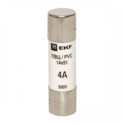 Вставка плавкая цилиндрическая ПВЦ 14х51 4А EKF pvc-14x51-4