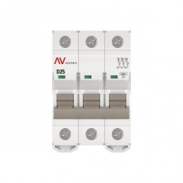 Выключатель автоматический модульный 3п D 25А 6кА AV-6 AVERES EKF mcb6-3-25D-av