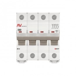 Выключатель автоматический модульный 4п C 63А 6кА AV-6 AVERES EKF mcb6-4-63C-av