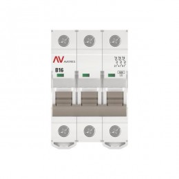 Выключатель автоматический модульный 3п B 16А 6кА AV-6 AVERES EKF mcb6-3-16B-av
