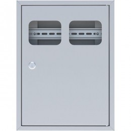 Щит ЯУР на 2 счетчика с двумя DIN-рейками (400х300х150) Basic EKF uerm-din-400-2