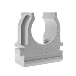 Держатель для труб (клипса) d25мм сер. (уп.100шт) TOKOV ELECTRIC TKE-LC-25-C06/100