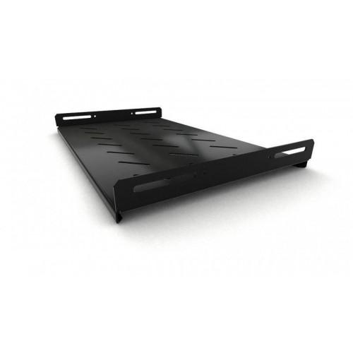 Полка стационарная 19дюйм Г=300мм нагр. до 20кг TSH3L-300-RAL9004 с боков. крепл. для шкафов TTB TTBR TTC2 TWB TWM TWFS 485х300мм черн. RAL 9004 Hyperline 397120