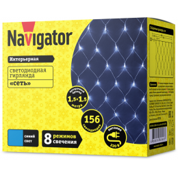 Гирлянда светодиодная 61 848 NGF-N01-156B-12-1.5х1.5m-230-TR-IP20 Navigator 61848