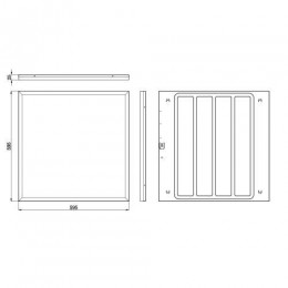 Светильник светодиодный SPO-1-40-4K-M (4) 40Вт 4000К IP40 4200лм 595х595х25 панель универс. матов. Эра Б0041888