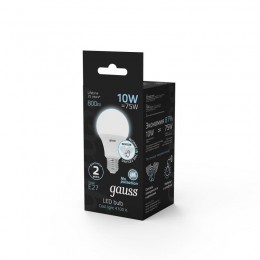 Лампа светодиодная Black 10Вт A60 грушевидная 4100К нейтр. бел. E27 800лм с датчиком движения GAUSS 102502210-M