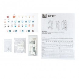 Щит комбинированный встраив. Nova 2 DIN-рейки + 2 монтаж. платы 4 габарит IP41 с пластик. дверью EKF nv-cb-pd-2+2