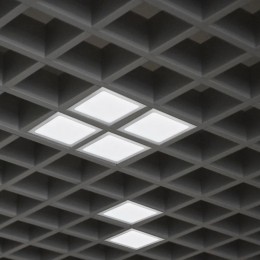 Светильник светодиодный PPL 089/G OPAL 9Вт 4000К IP40 89х89х40мм GREY ДВО/ДПО домино в потолок Грильято Pro JazzWay 5060197