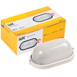 Светильник НПП 1201 100Вт E27 IP54 бел. овал IEK LNPP0-1201-1-100-K01