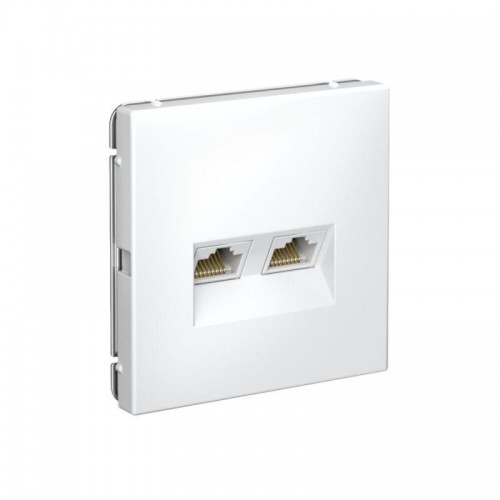 Розетка компьютерная 2-м ArtGallery RJ45 + RJ45 кат.5E механизм лотос SE GAL001385