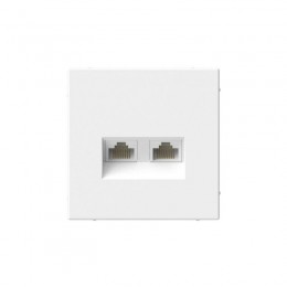 Розетка компьютерная 2-м ArtGallery RJ45 + RJ45 кат.5E механизм лотос SE GAL001385