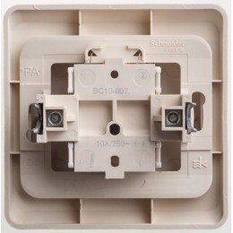 Переключатель проходной 1-кл. СП Этюд 10А IP20 с подсветкой крем. SE BC10-007K