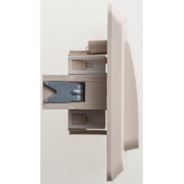 Переключатель проходной 1-кл. СП Этюд 10А IP20 с подсветкой крем. SE BC10-007K