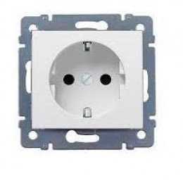 Розетка 1-м СП Cariva 16А IP20 2P+E немецк. стандарт механизм сл. кость (DIY-упак.) Leg 695916