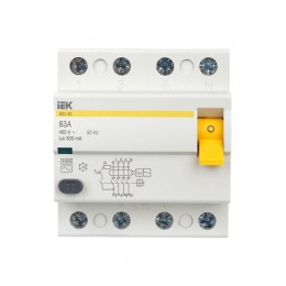 Выключатель дифференциального тока (УЗО) 4п 63А 300мА тип AC ВД1-63 KARAT IEK MDV10-4-063-300