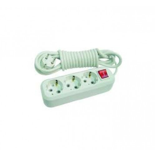 Удлинитель 3х5м с заземл. 16А IP20 с выкл. пластик. Makel MGP214