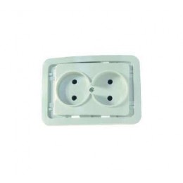 Розетка 2-м СП Mimoza 10А без заземл. без вставки бел. Makel 22017